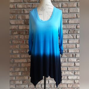 Philosophy Republic Clothing Ombree Asymmetrical Hem Dress  Tunic.